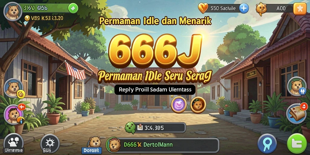 Tampilan gameplay menarik dari 666J yang mencolok.