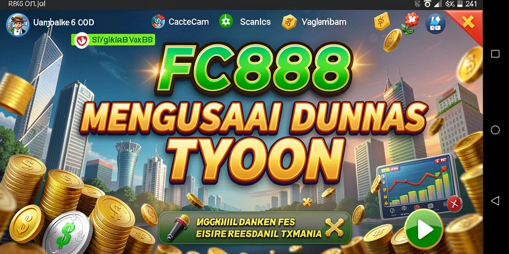 Screenshot utama FC888 menampilkan pemain mengelola bisnis dengan strategi cerdas.