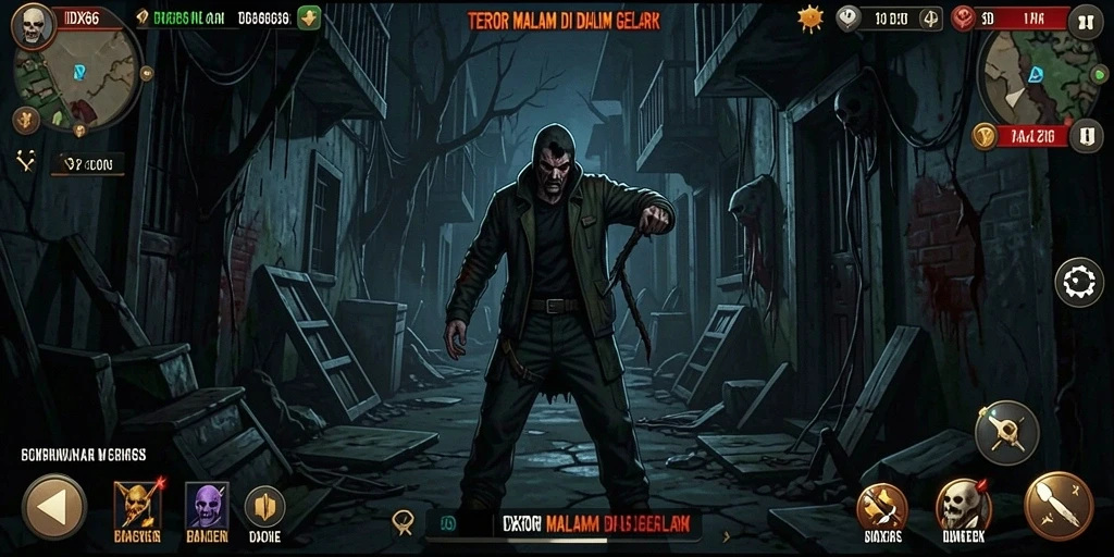 Screenshot gameplay menyeramkan dari IDX66 yang menunjukkan suasana mencekam.
