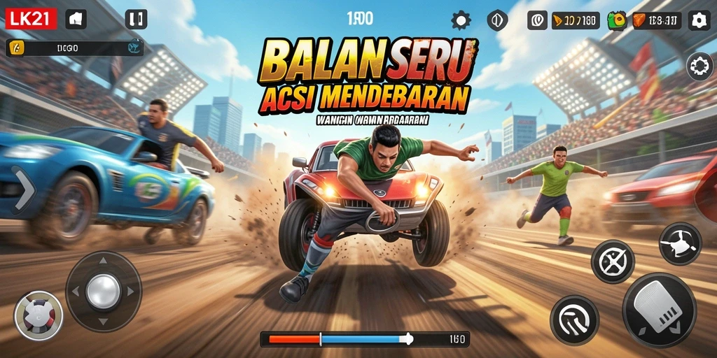 Screenshot LK21 menunjukkan intensitas balapan yang seru dan grafis menakjubkan.