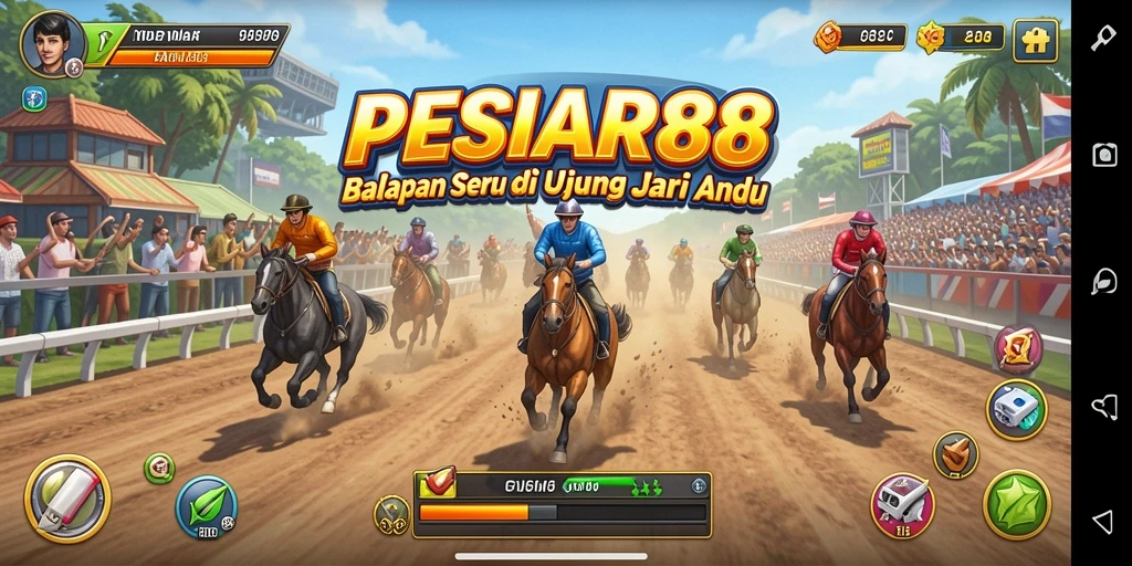 Gameplay balap mendebarkan di PESIAR88 dengan lintasan luar biasa.