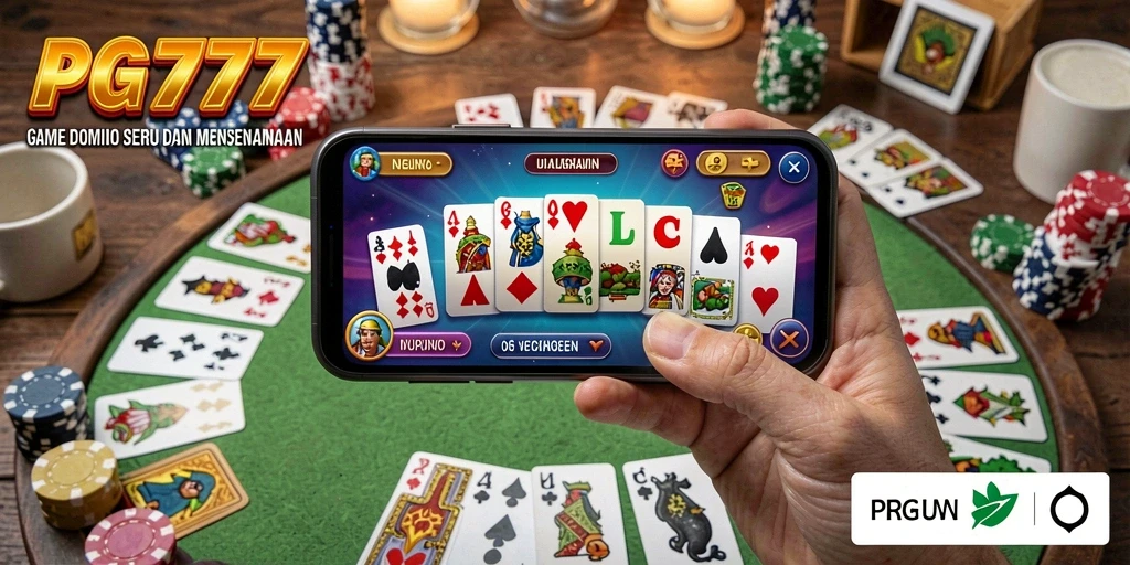 Screenshot gameplay PG777 menampilkan aksi seru bermain Domino.