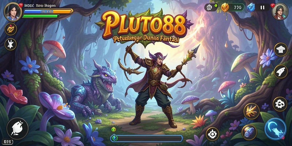 Tampilan gameplay seru dari PLUTO88 yang penuh aksi petualangan.